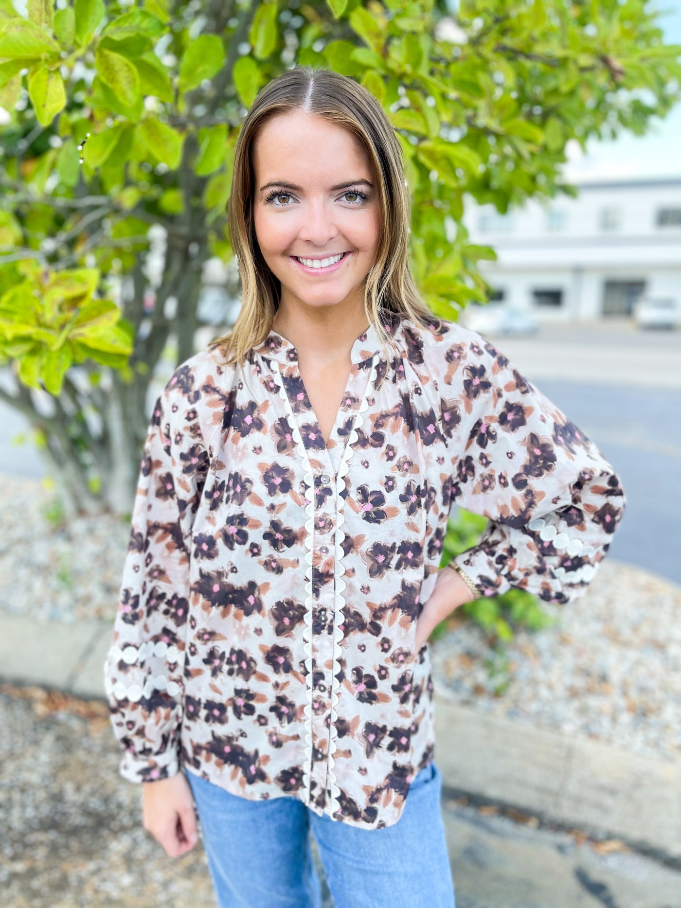 Taupe Kelsey Top