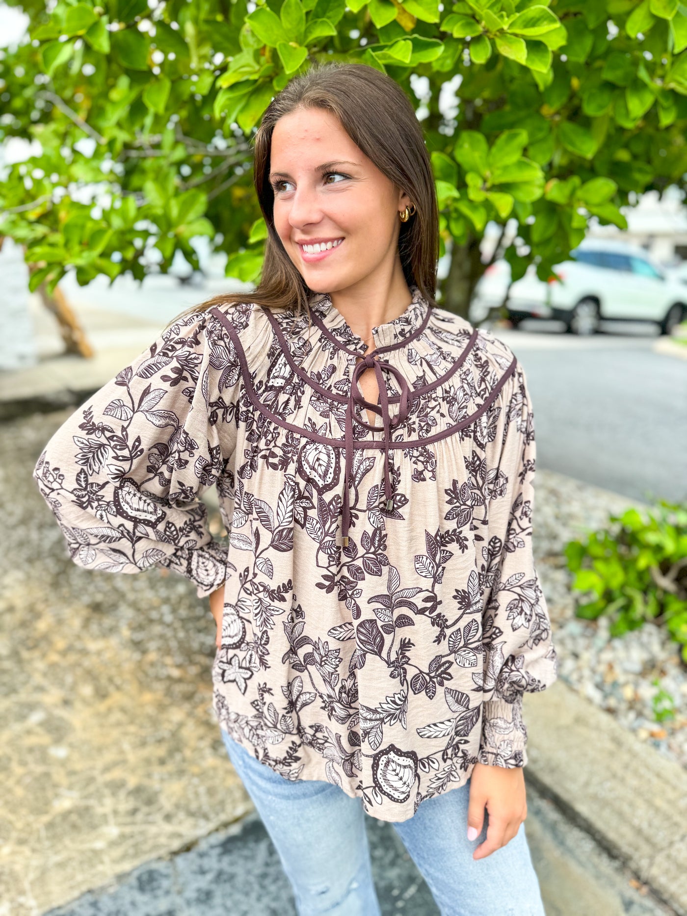 Taupe Asania Top