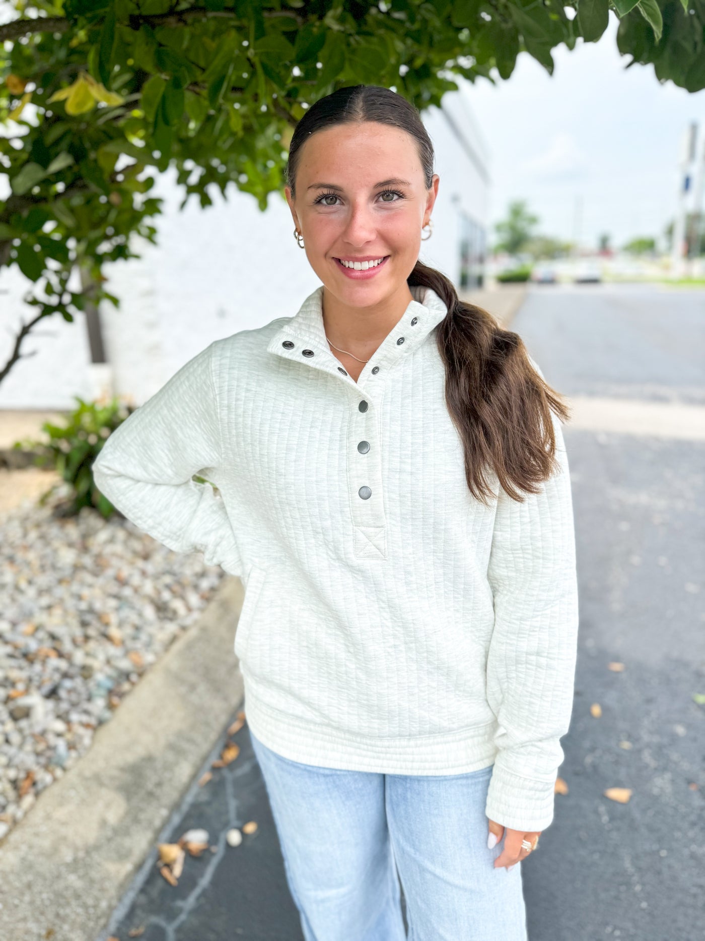 Ivory Heather Annalee Jacket