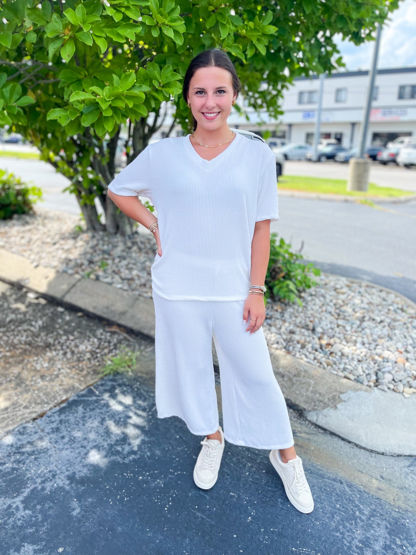 Ivory Chailyn Ribbed Set