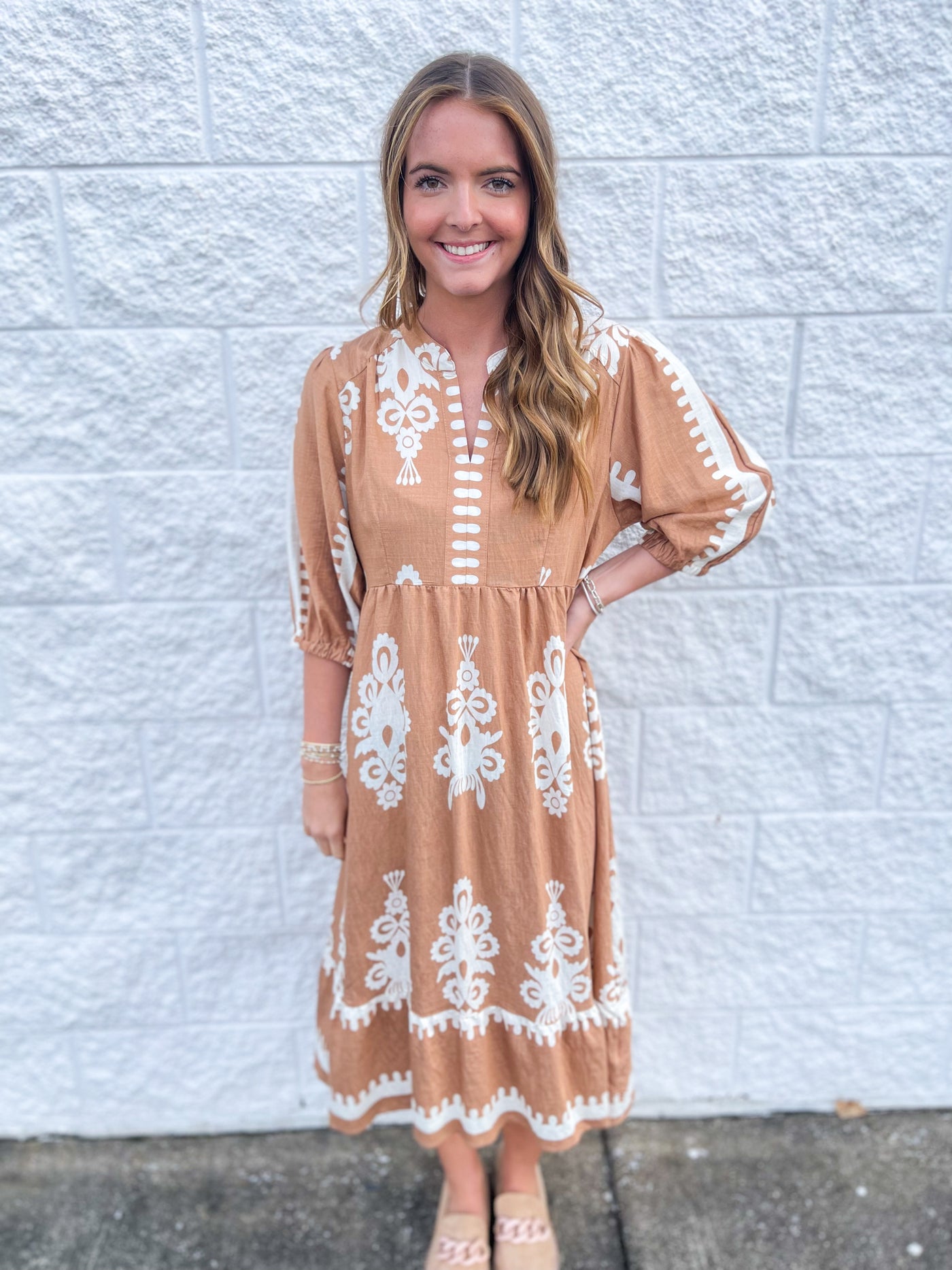 Umgee Emily Mocha Dress