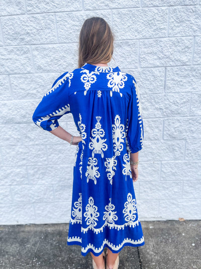 Umgee Emily Cobalt Blue Dress