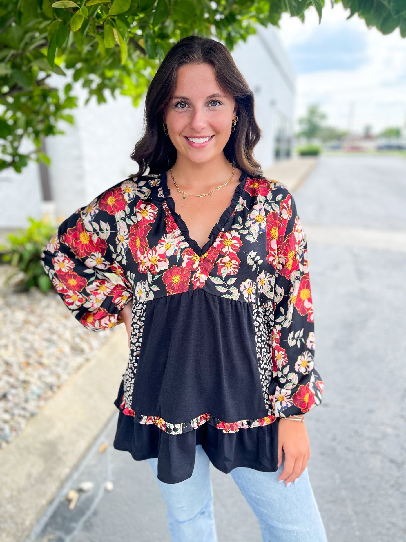 Black Umgee Nikki Flowy Top