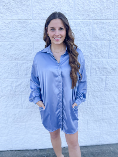 Jessica Blue Silk Dress