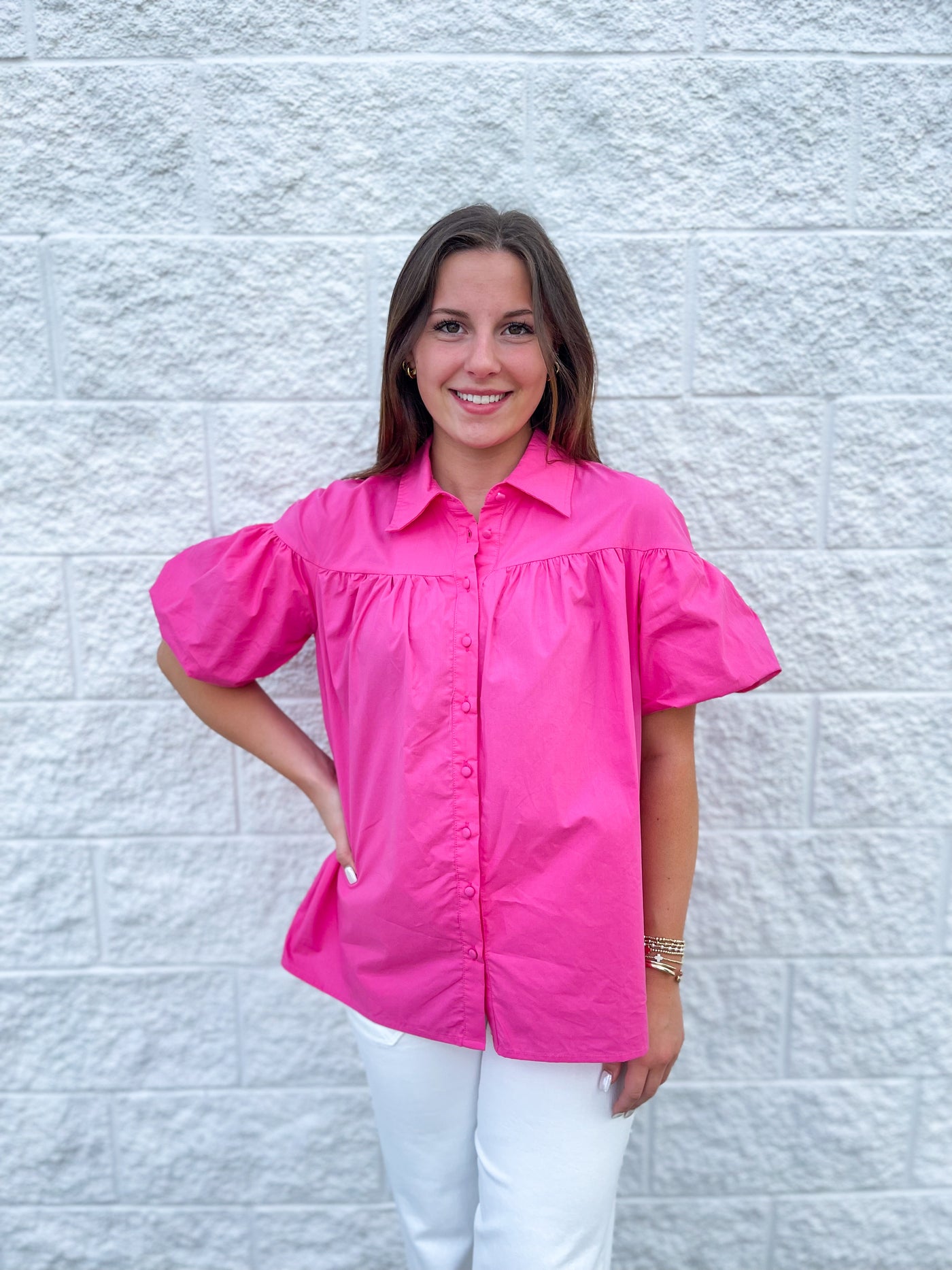 Pink Arnina Collared Top