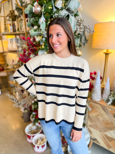 Almond Marsha Striped Sweater