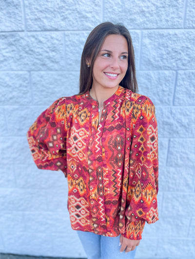 Easel Patterned Top