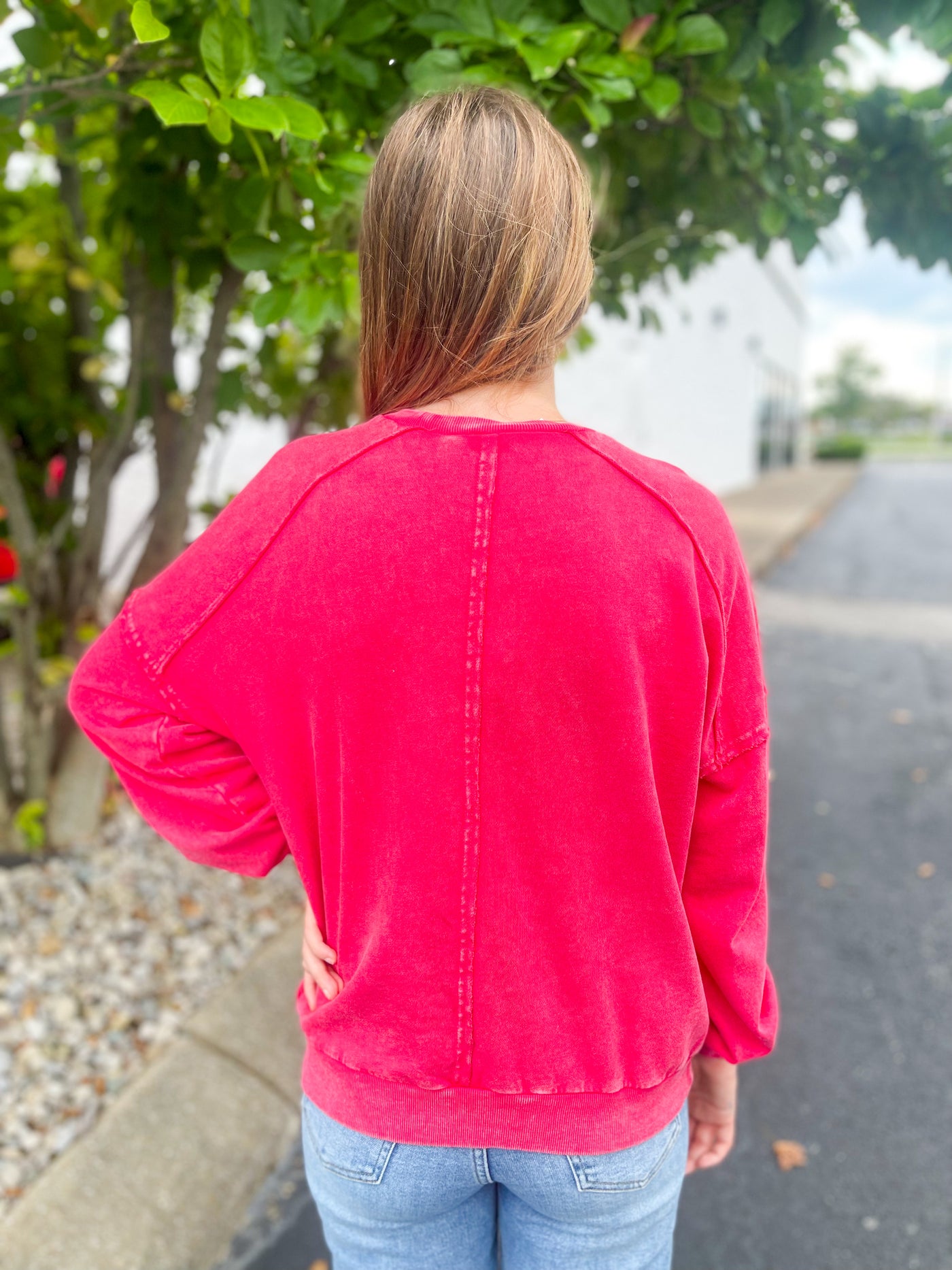 Strawberry Easel Peace Sign Pullover