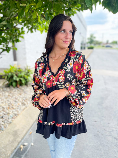 Black Umgee Nikki Flowy Top