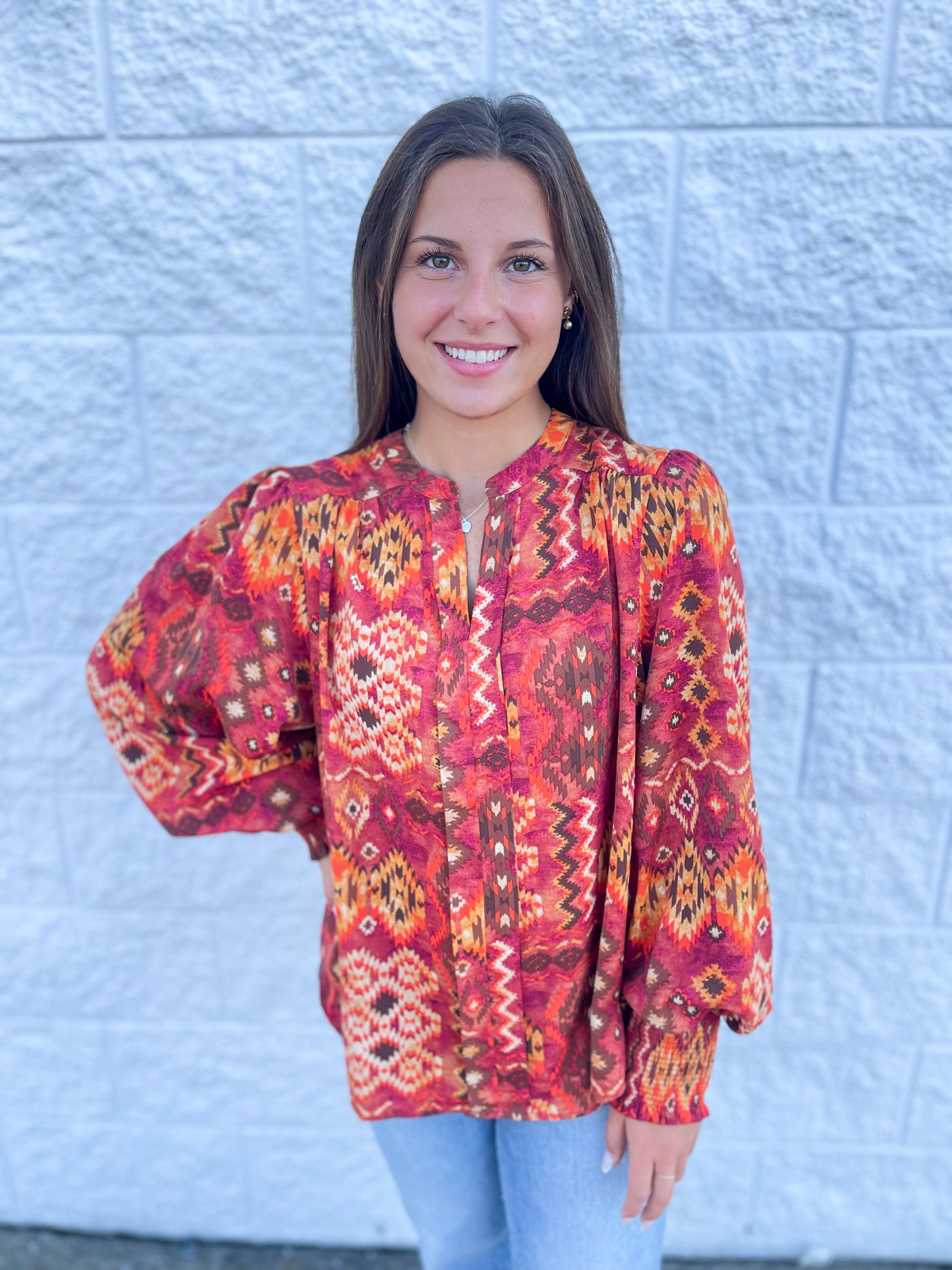 Easel Patterned Top