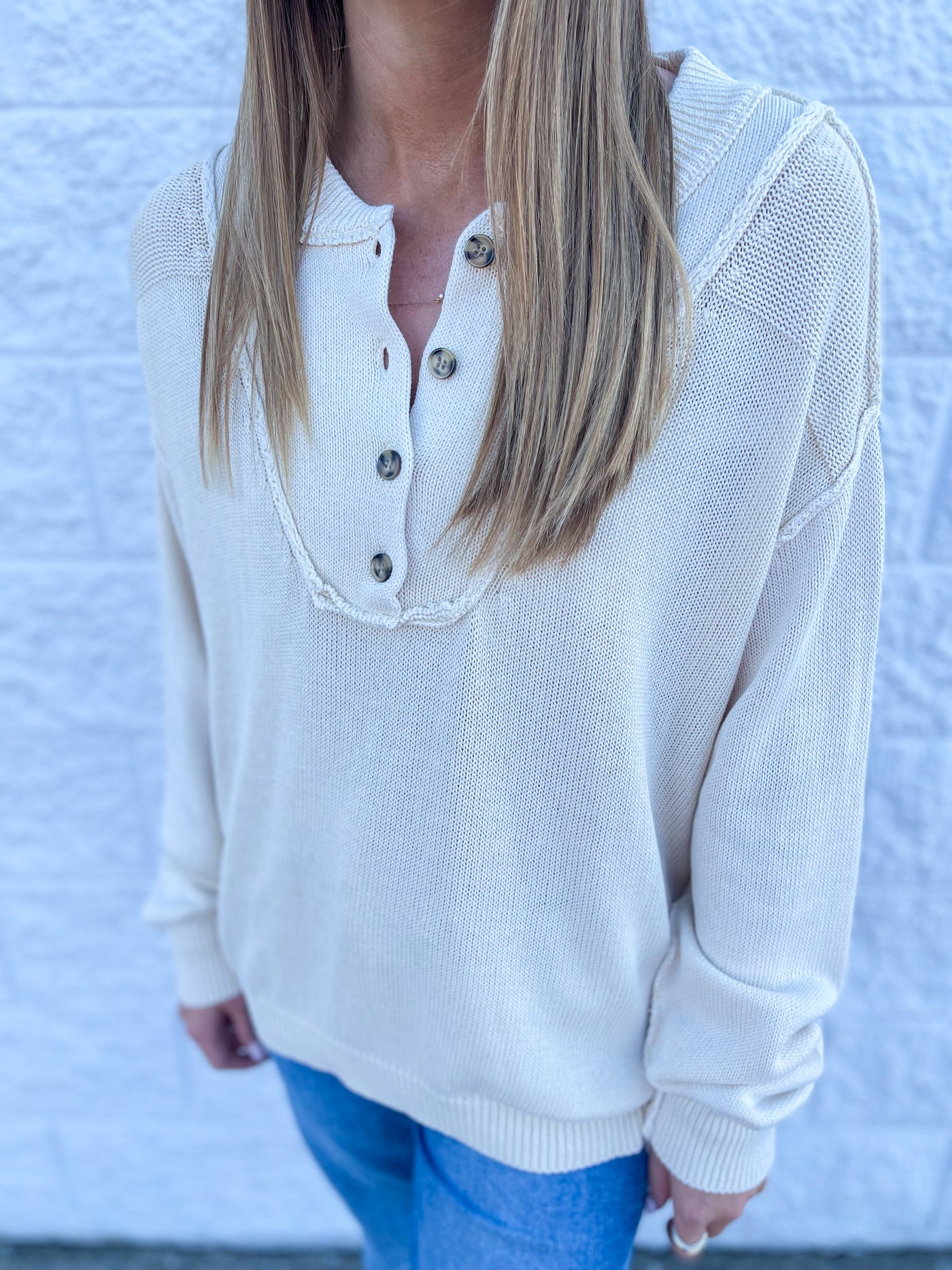 Easel Oatmeal Charlie Sweater