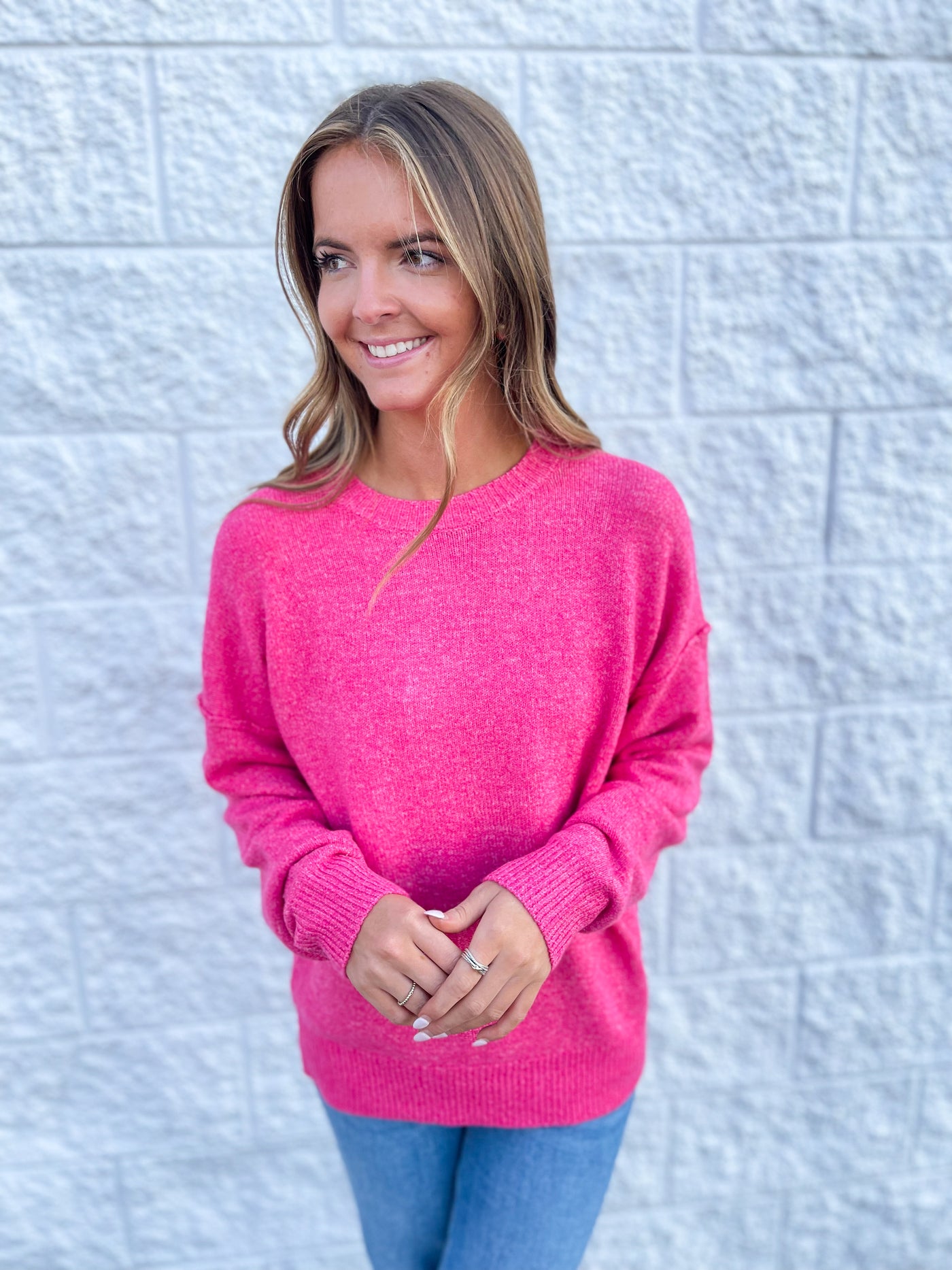 Raspberry Dakota Sweater