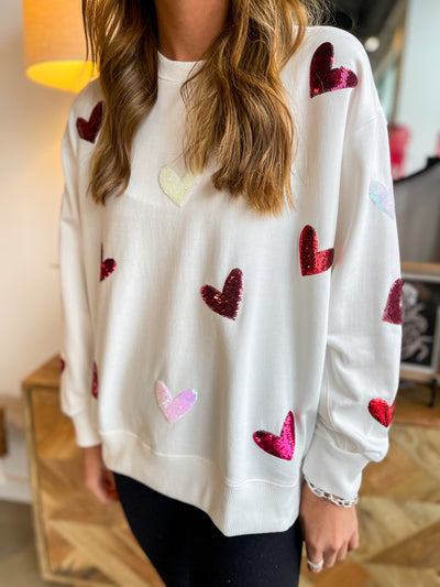 Sarah Hearts Sweatshirt