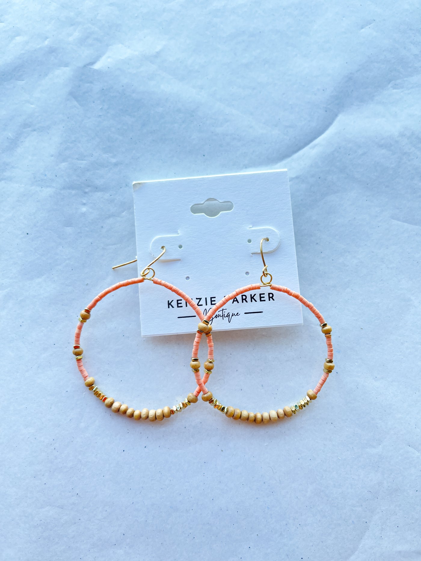 Chloe Wood & Seed Beads Earrings