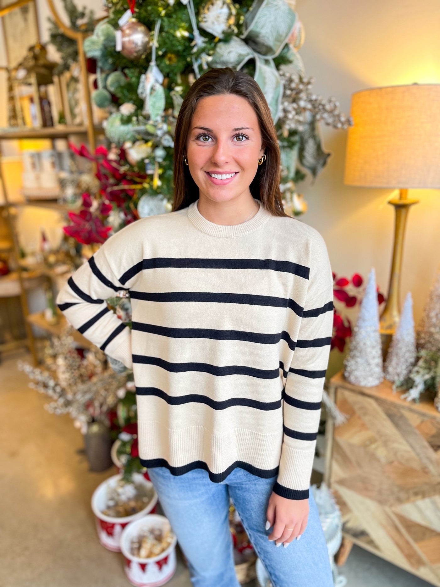 Almond Marsha Striped Sweater