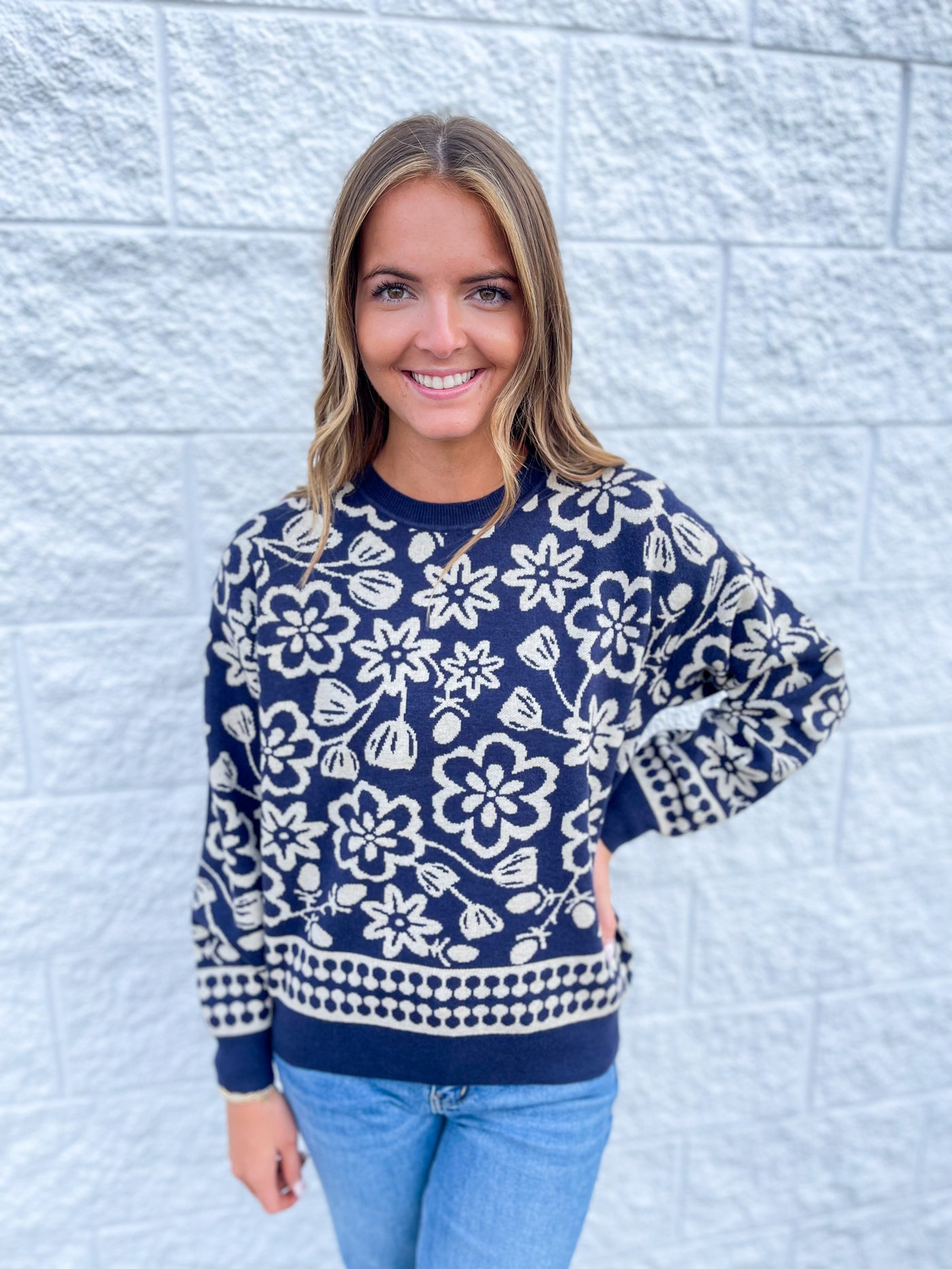 Navy Jena Sweater