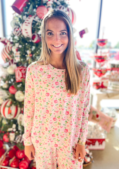 Holiday Cocktails PJ Set