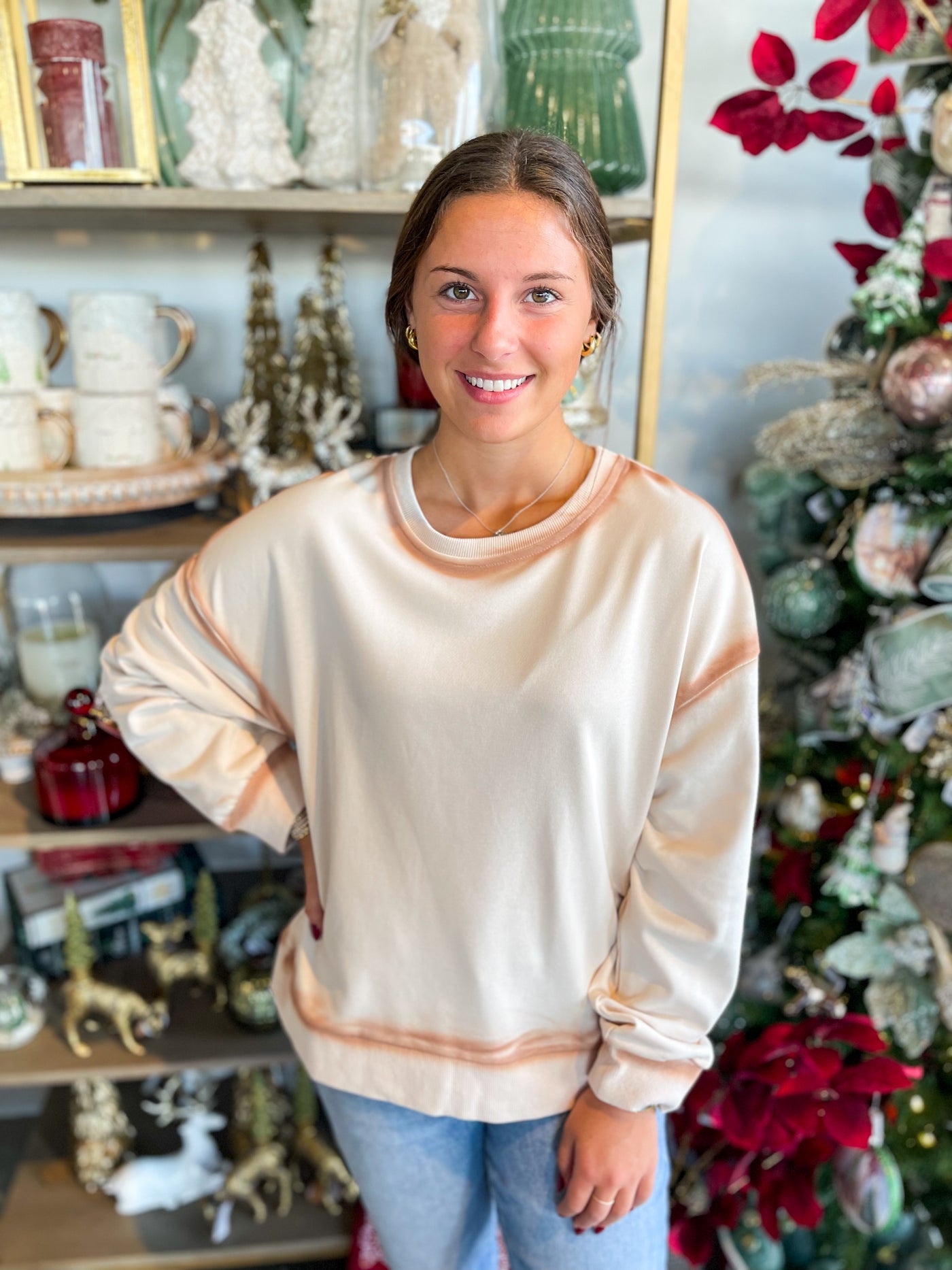 Taupe Contrast June Top