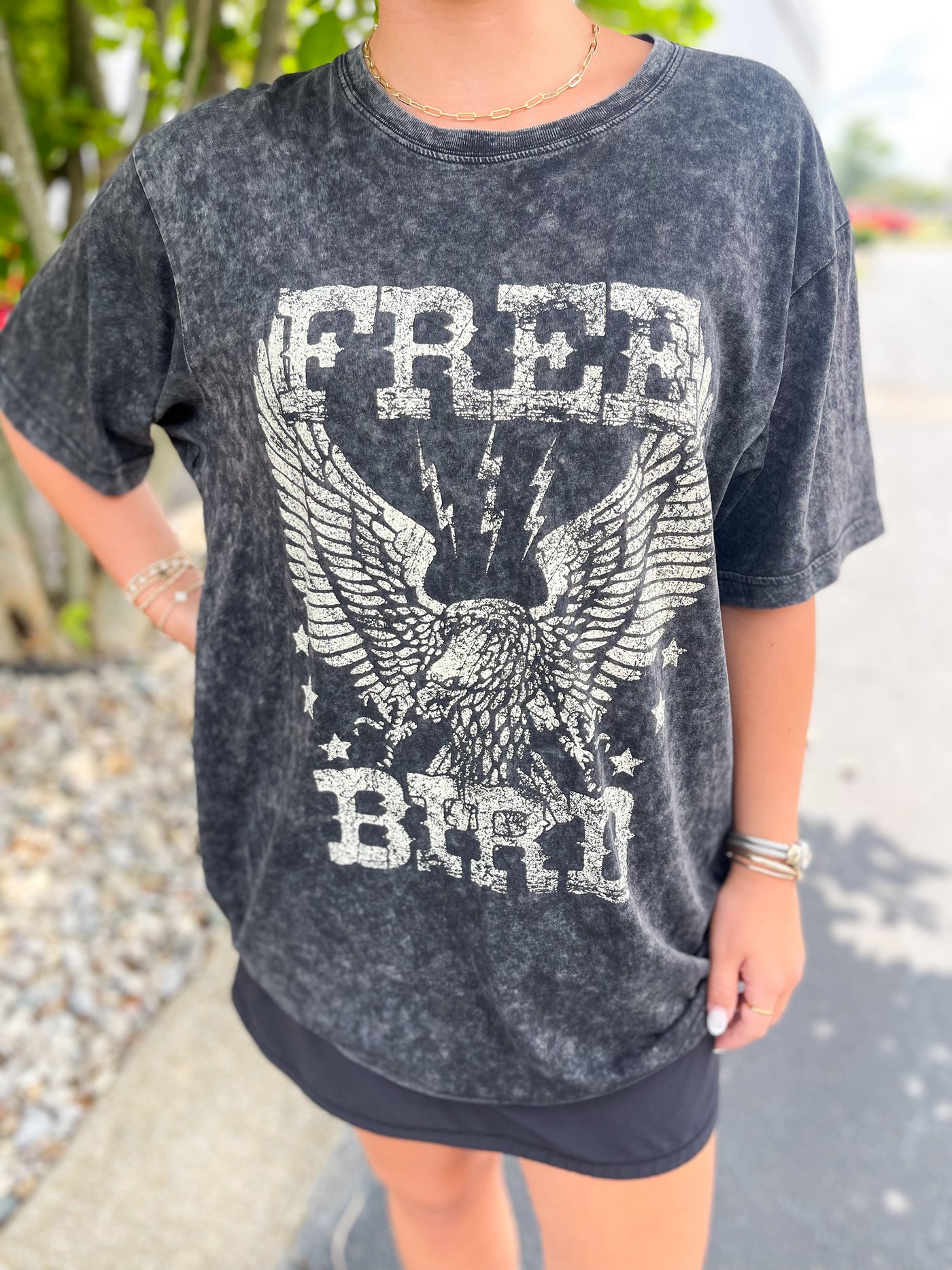 Black Free Bird Tee