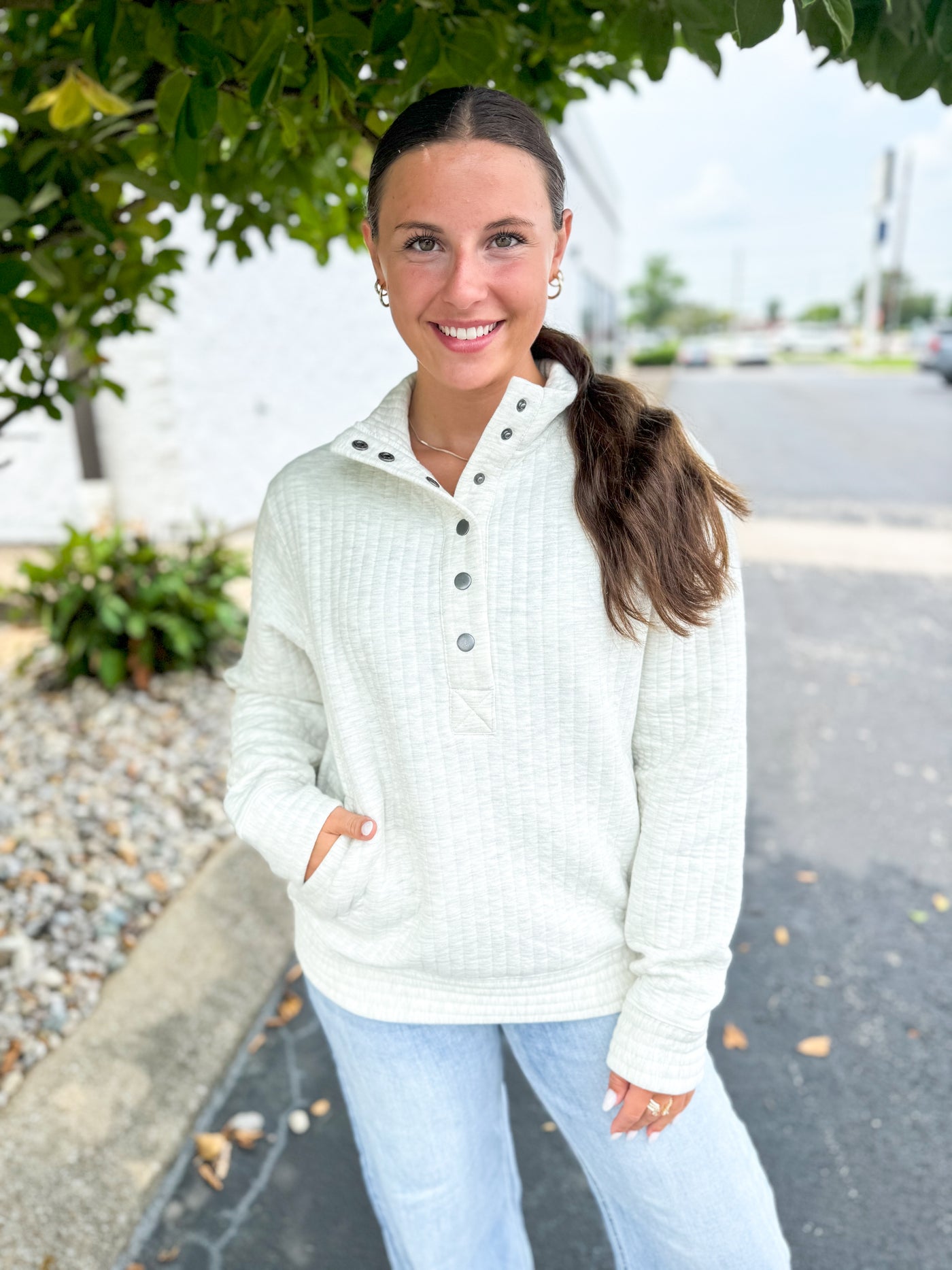 Ivory Heather Annalee Jacket