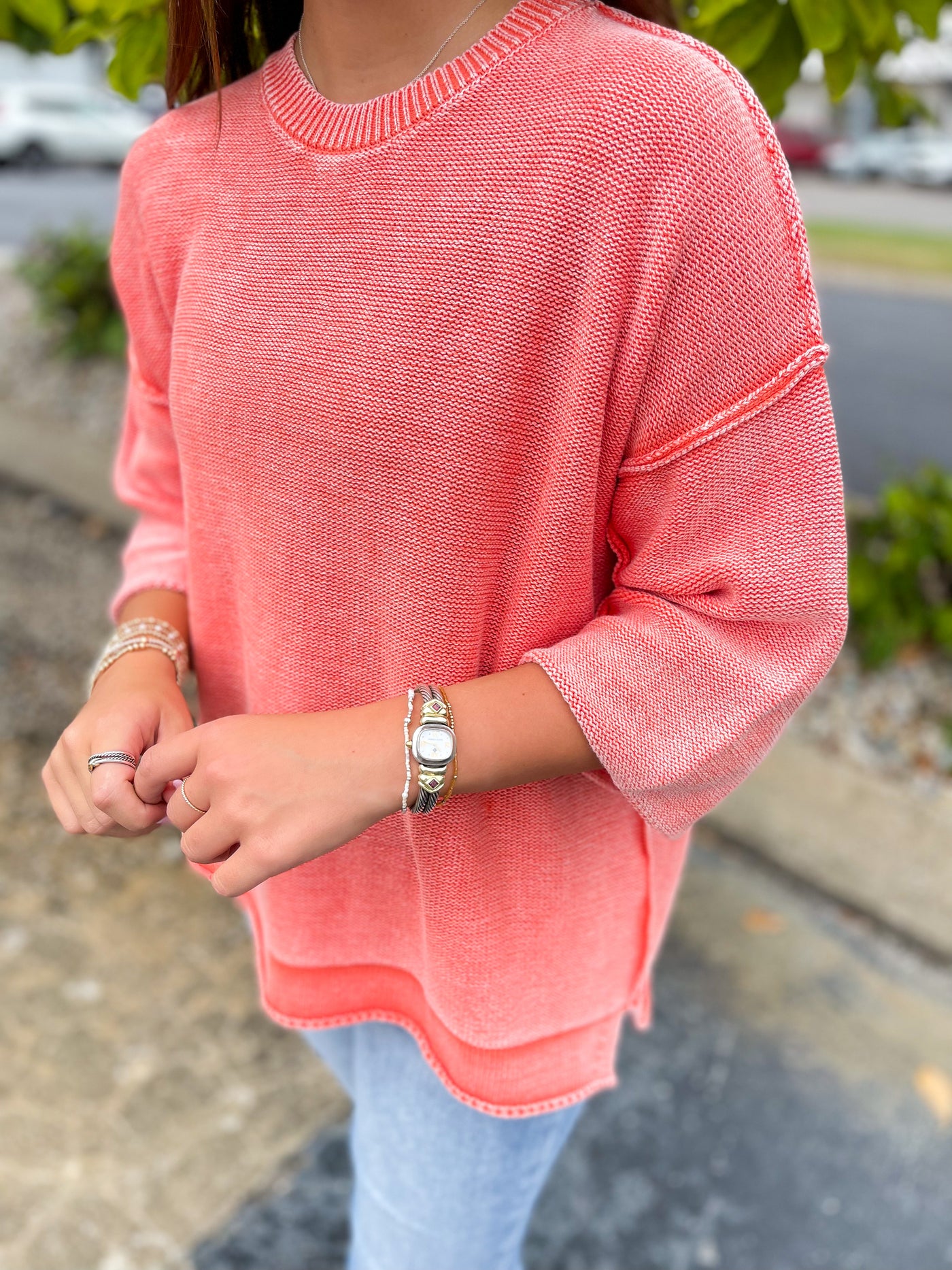 Carrot Half Sleeve Avery Sweater