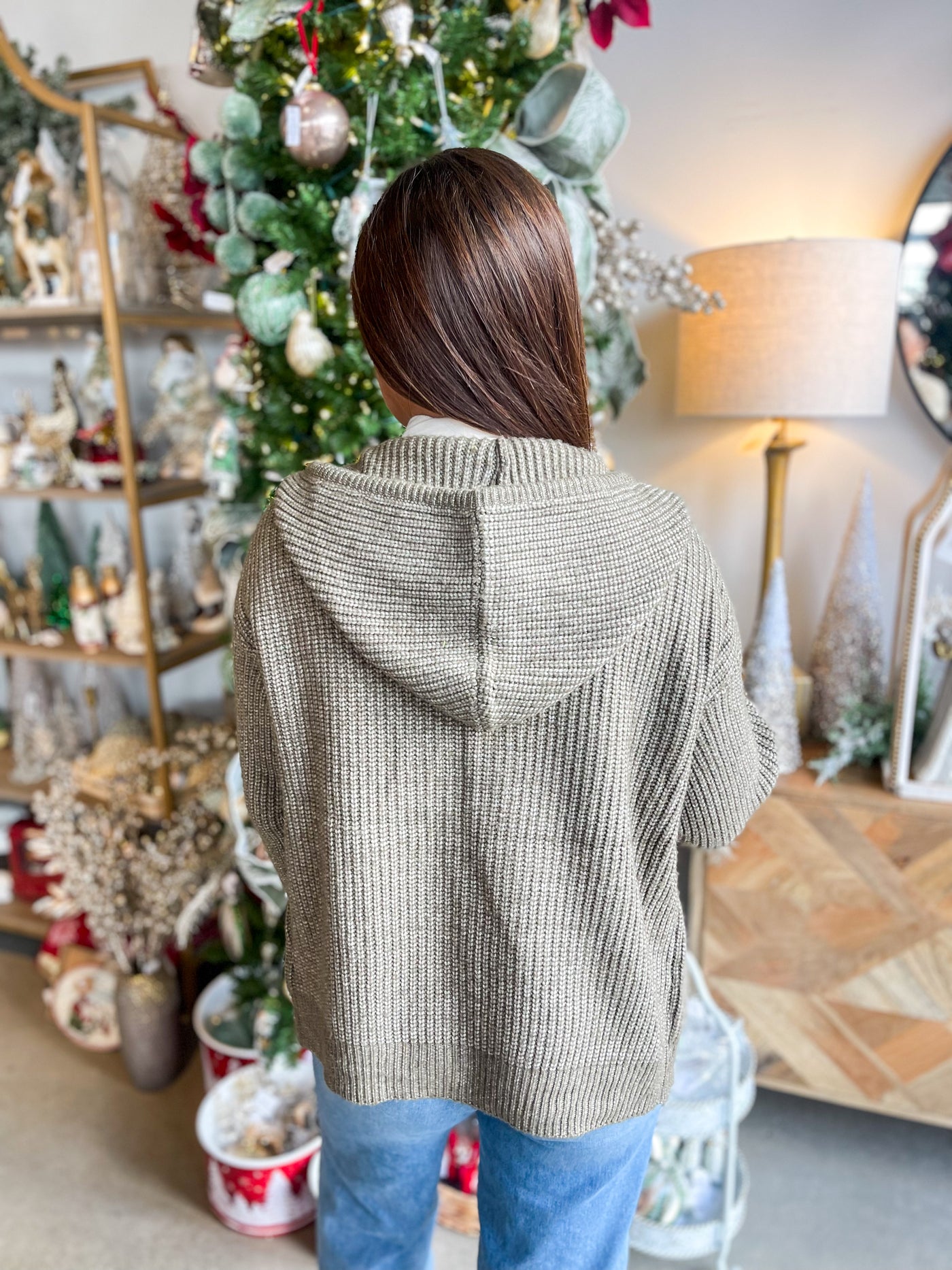 Lexi Olive Chunky Cardigan