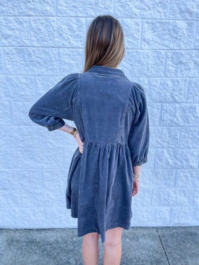 Umgee Grey Asher Dress