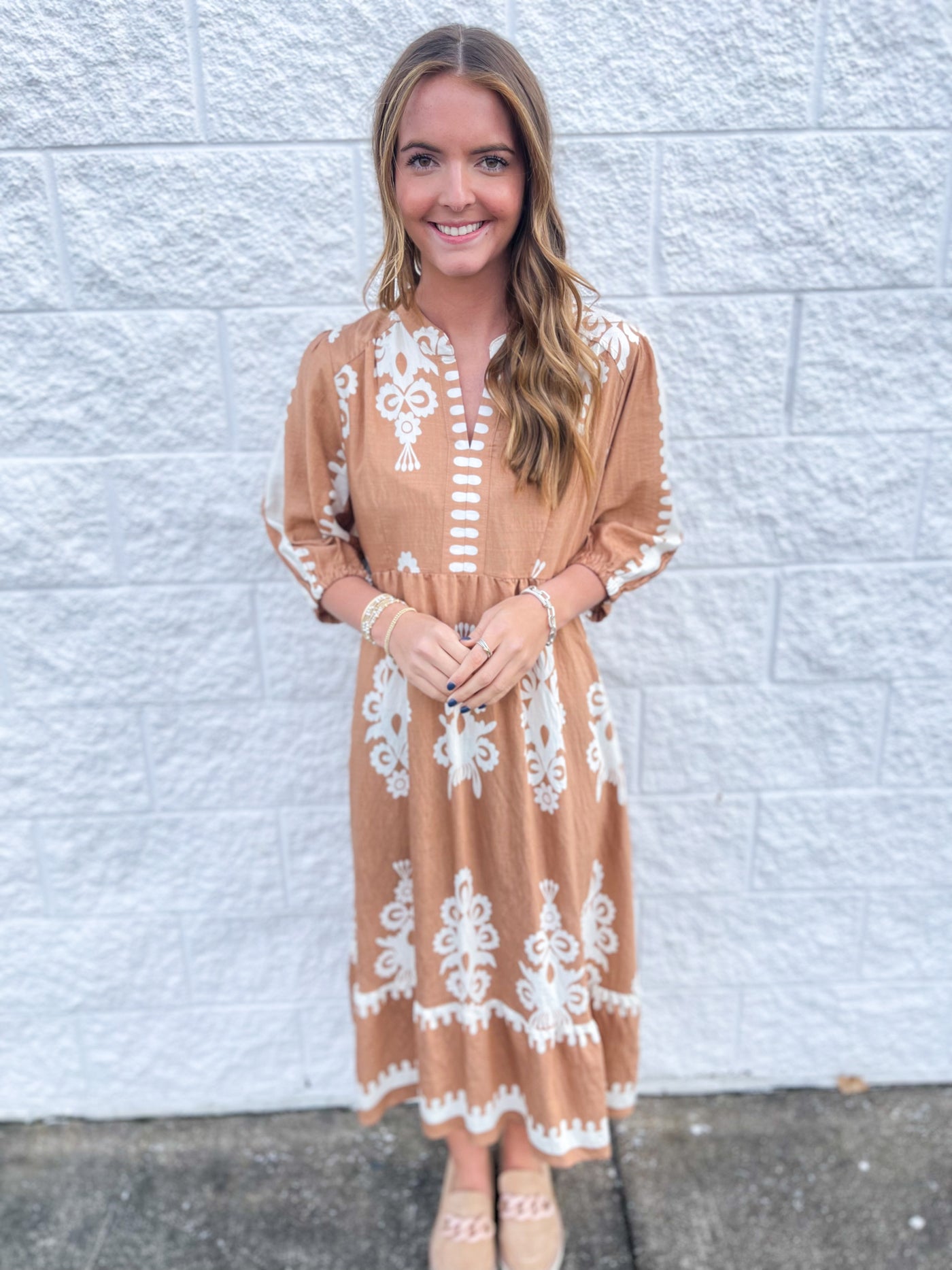 Umgee Emily Mocha Dress