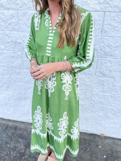 Umgee Emily Green Dress