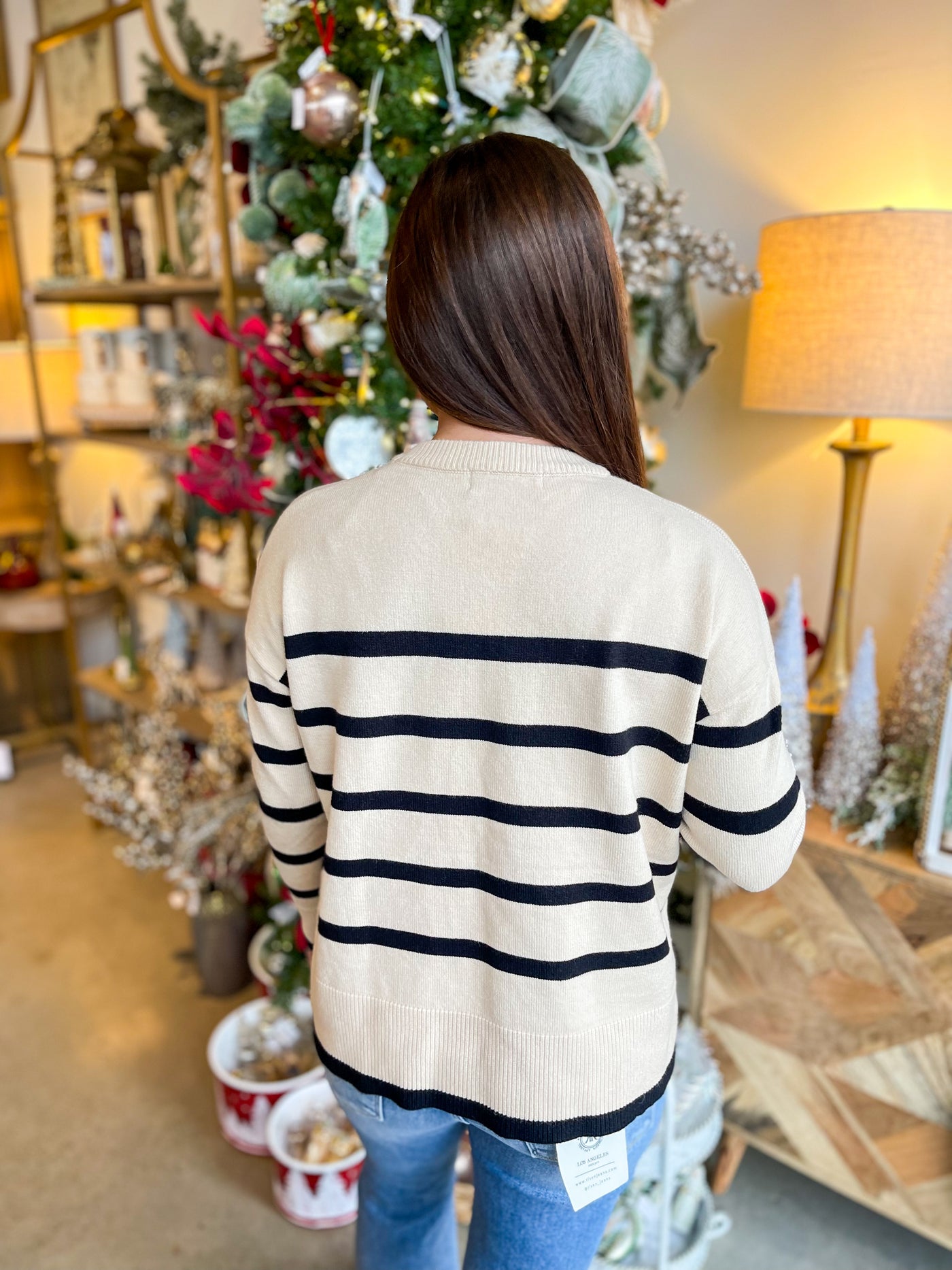 Almond Marsha Striped Sweater