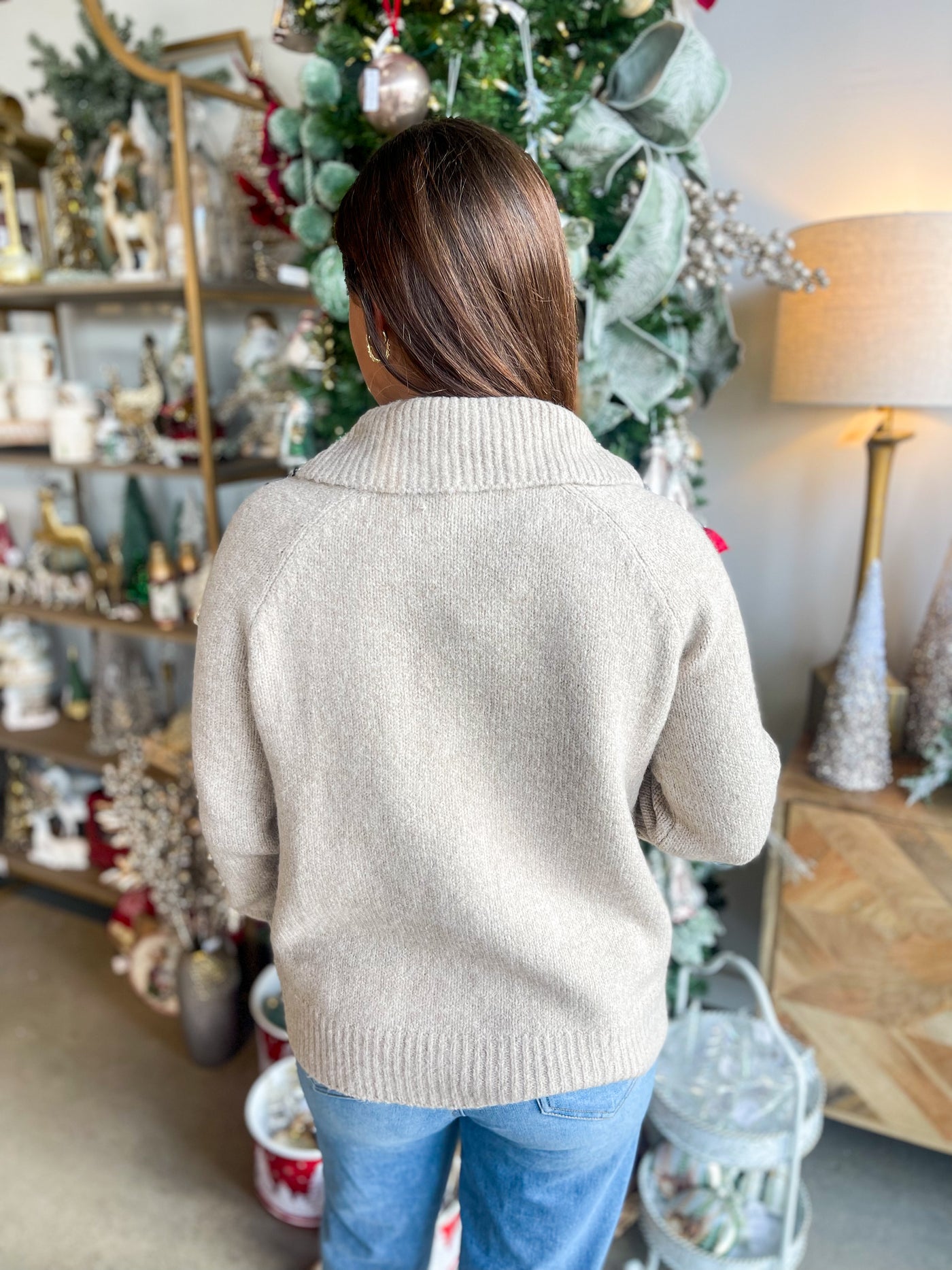 Carly Mushroom Collared Sweater