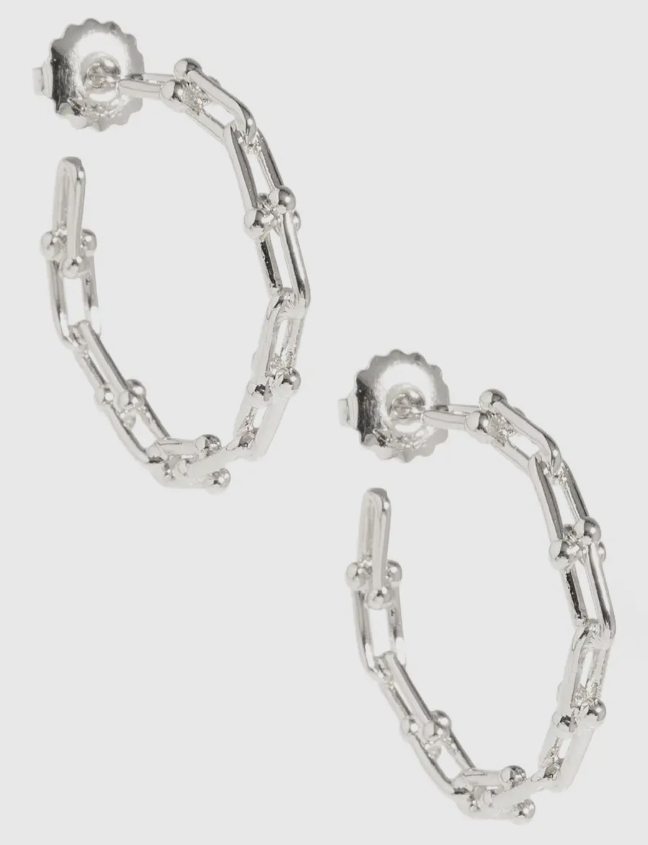 Zenzii Chunky Cable Link Large Hoop Earrings