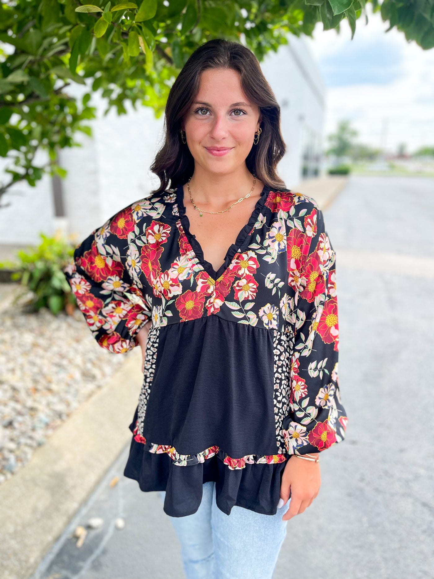 Black Umgee Nikki Flowy Top