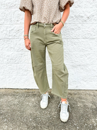 Olive Barrel Jeans