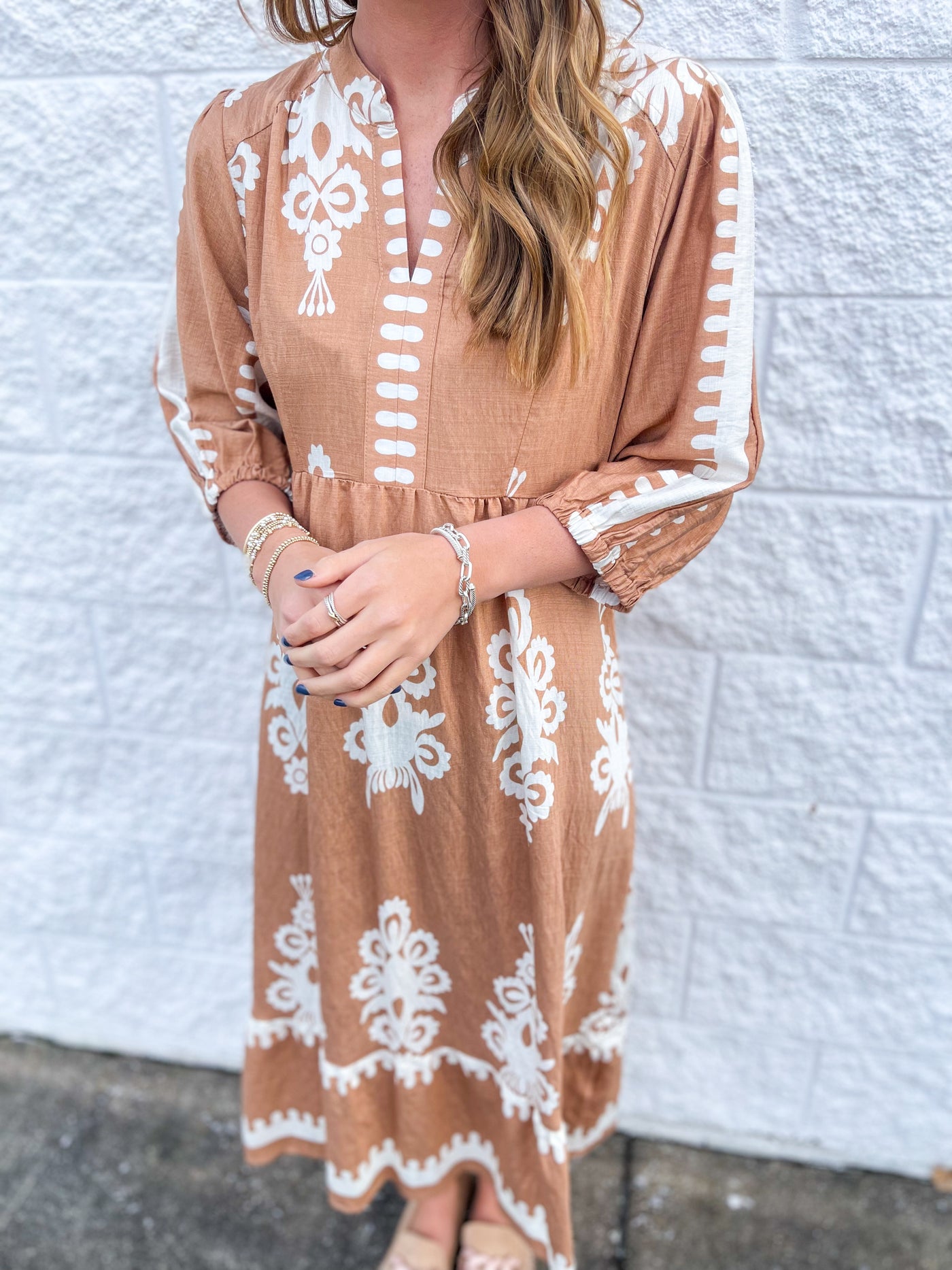 Umgee Emily Mocha Dress