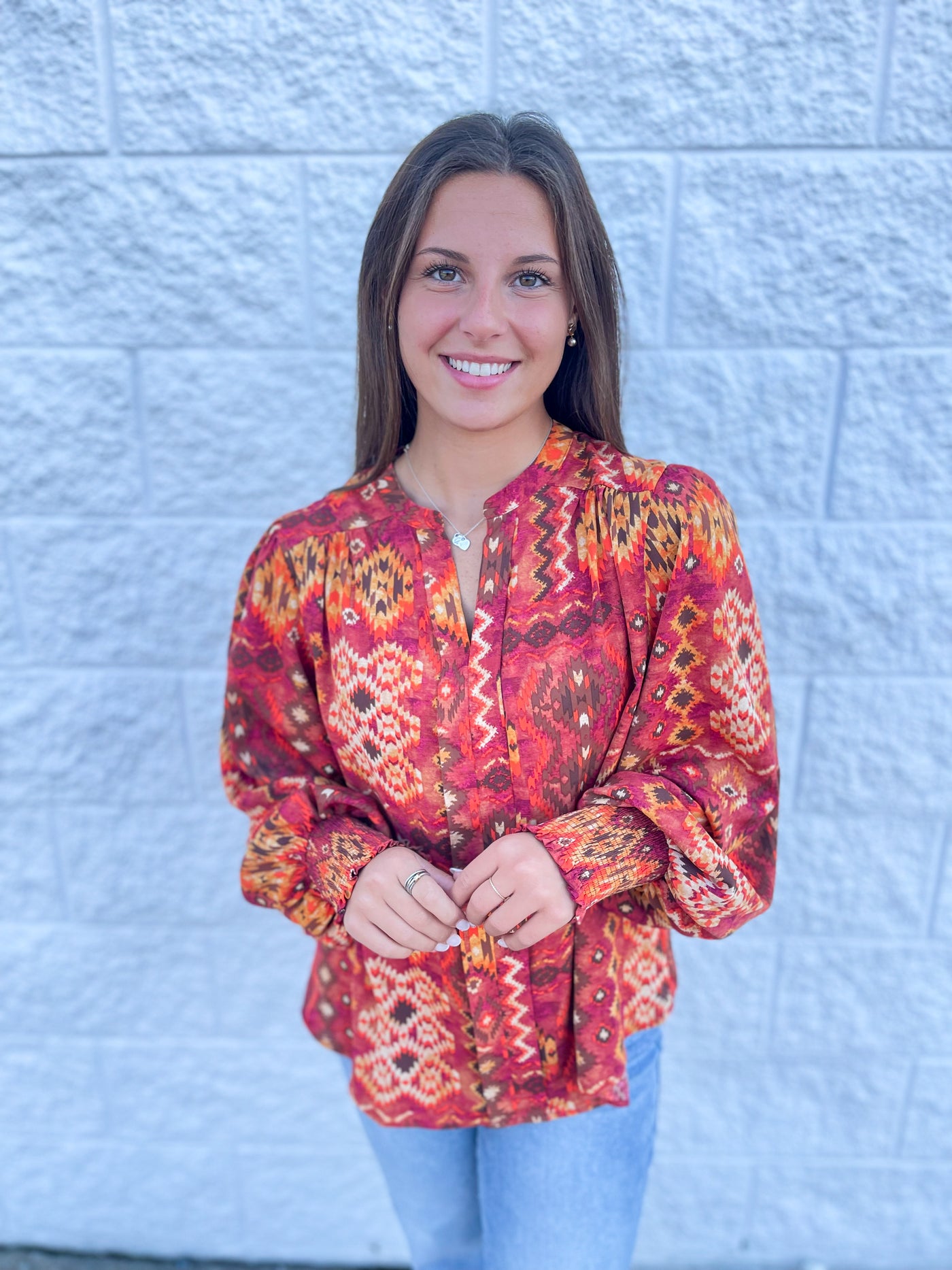 Easel Patterned Top