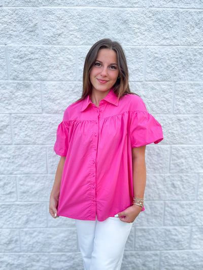 Pink Arnina Collared Top